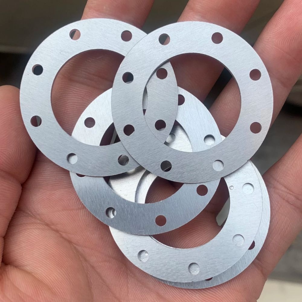 304不锈钢片 垫圈 平垫 法兰圈 u型间隙调整片加工 切割 打孔定制