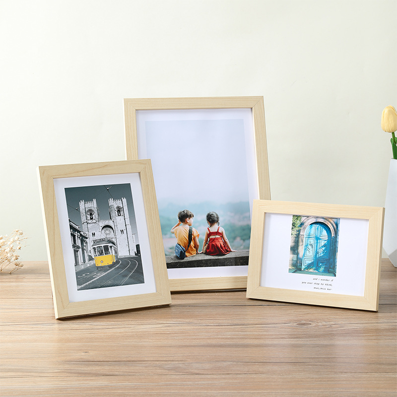 Large Size Wooden Photo Frame Wholesale 567-Inch 8-Inch 10-Inch Mounted Picture Frame Customized A4a3 Wall Hanging Photo Wall