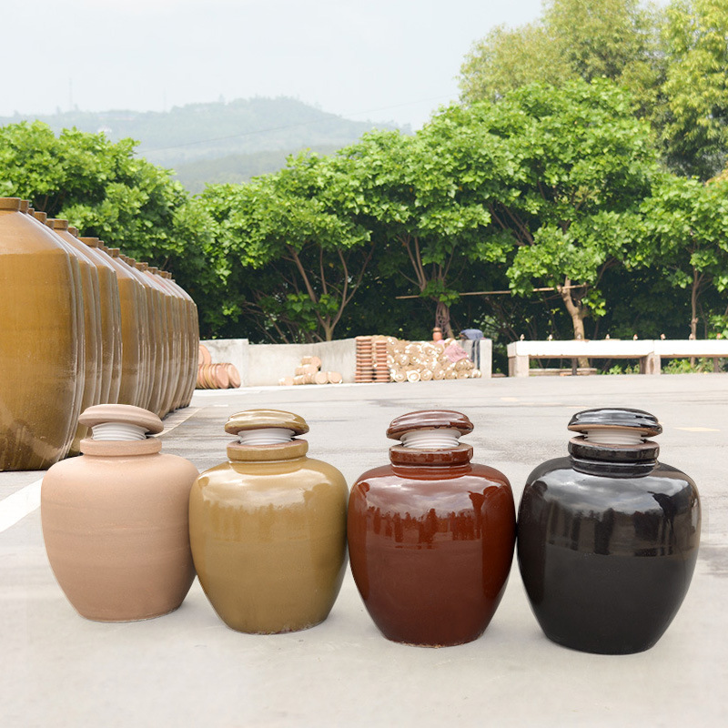 四川粗陶加厚土陶酒坛5/10/20斤装储酒藏酒缸泡酒陶坛密封罐