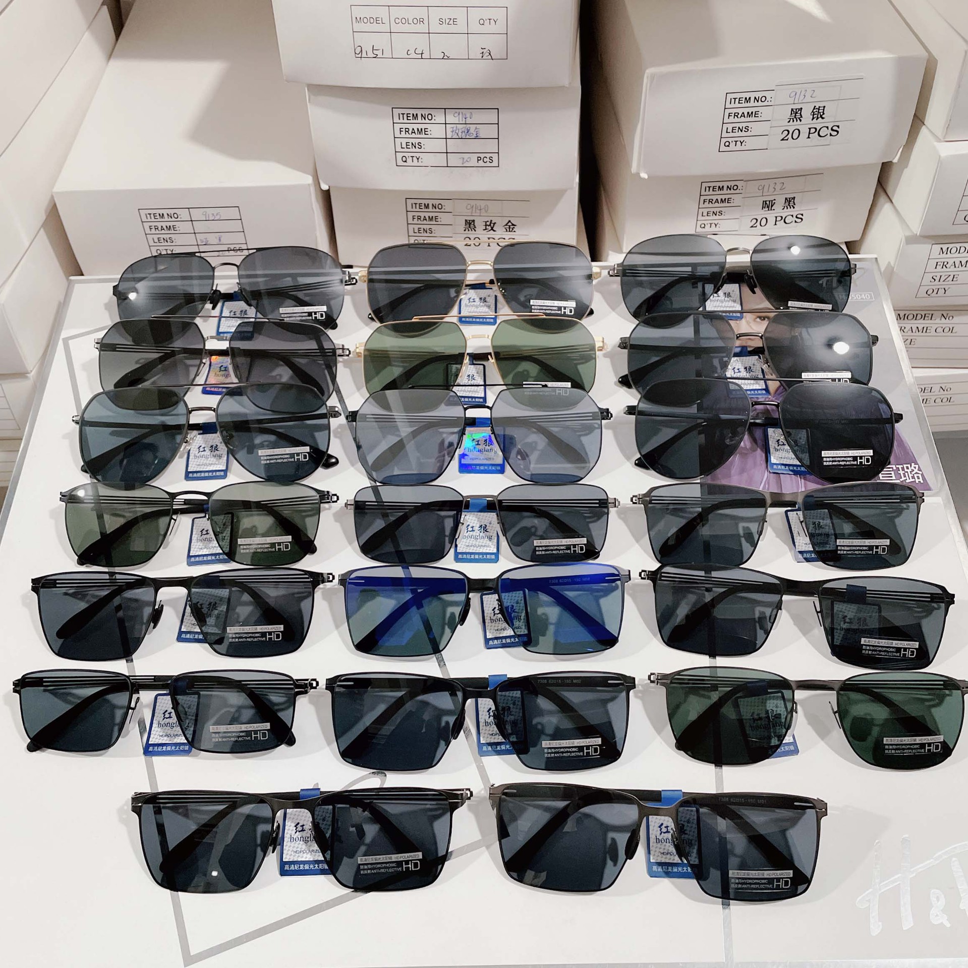 红狼正品尼龙偏光太阳镜航空铝眼镜框司机驾驶墨镜防紫外线眼镜架