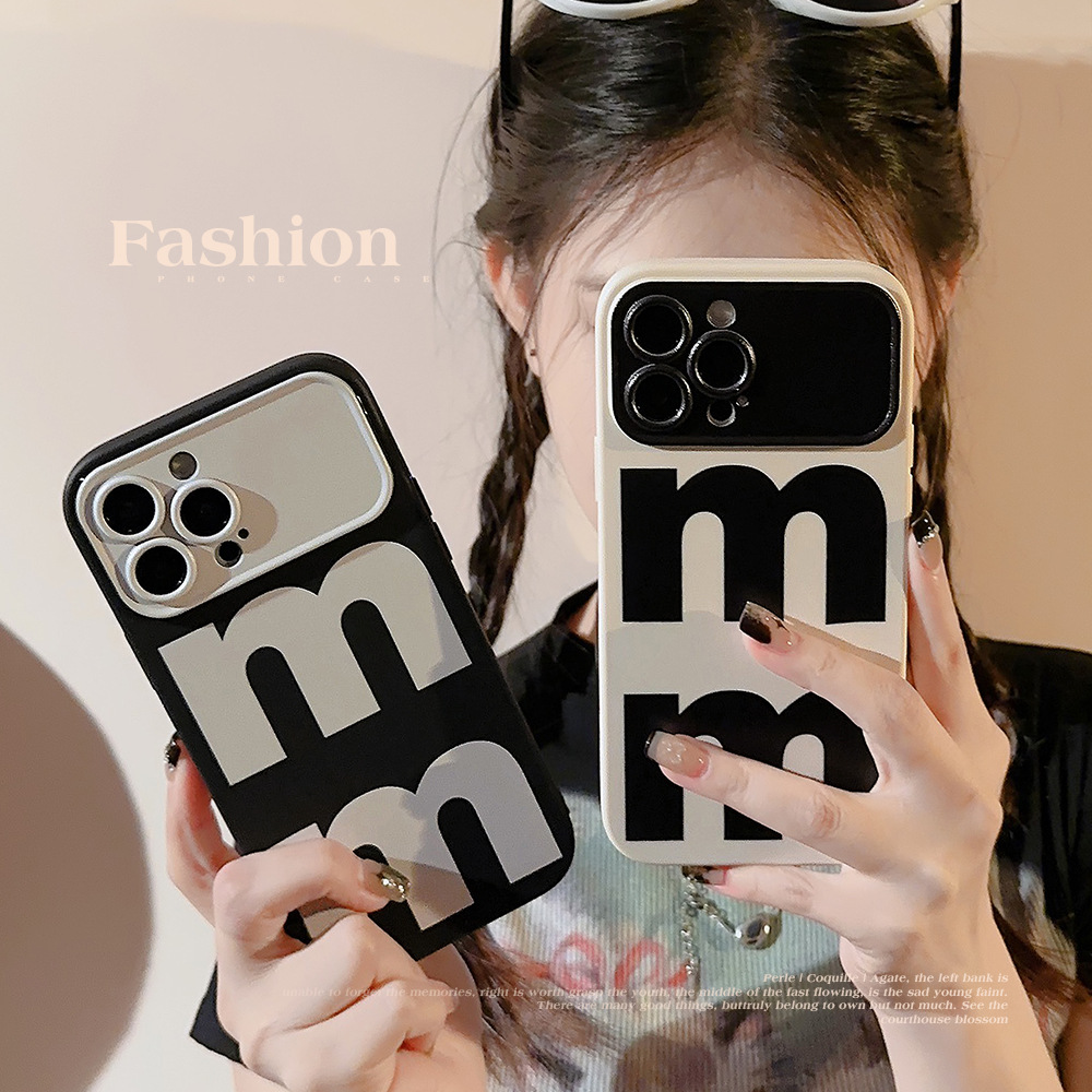 Minority Simple Letter M for Iphone14 Apple 15 Phone Case 13pro Max Personality 11 Trendy 12 Soft XR