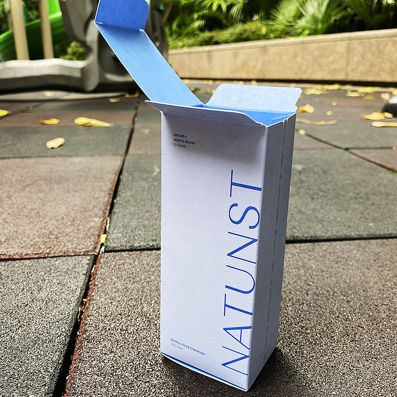 fsc认证再生纸化妆品包装盒简约磨砂感哑面洗面奶精华油包装彩盒