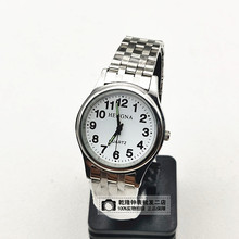 手表配件亨纳全钢防水表中老年人数字表原装2035机芯石英表 NO.11