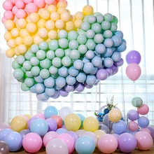 气球儿童生日装饰场景布置马卡龙彩色汽球多款结婚房布置订婚