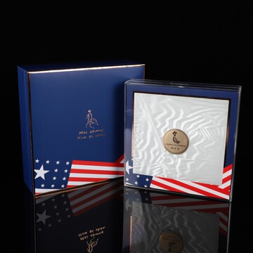 新款250克500克装蓝色美国花旗参礼品盒八角方形盒送礼空盒子