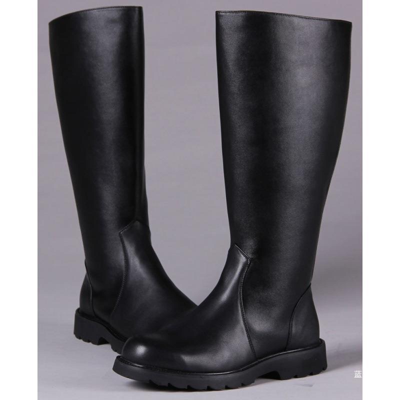 欧美春秋长筒牛皮靴高筒马靴男士骑士靴女长靴子皮靴马术靴-阿里巴巴