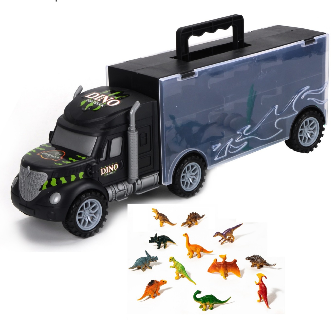 亚马逊跨境货柜车套装恐龙玩具恐龙卡车运输车-阿里巴巴