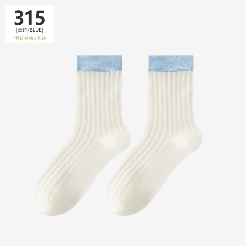 Women's Summer Thin Ins Mesh Tube Socks Breathable Boneless Zhuji Cotton Socks Wholesale Boutique