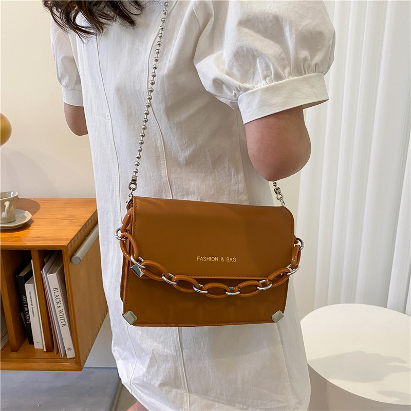 New Type Good Texture Western Style Crossbody Bag Women's 2022 Spring New Simple Solid Color Casual Fashion Shoulder Small Square Bag