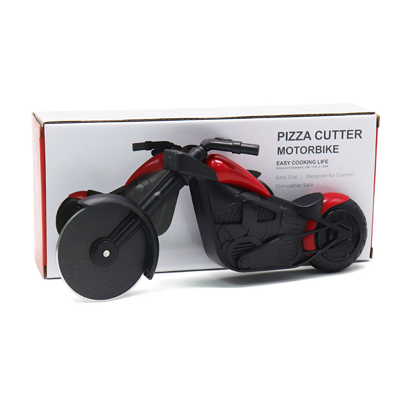 Hz415 Stainless Steel Kitchen Pizza Wheel Knife Cute Motorcycle-Type Pizza Cutter Food Cutter Kitchen Tools