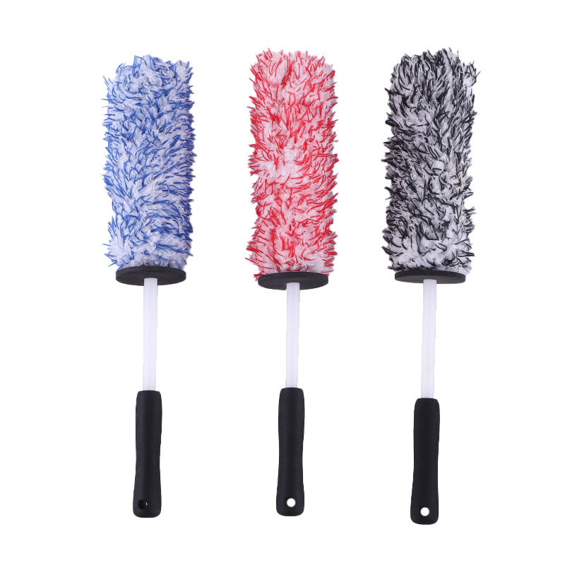 Plush Hub Brush Microfiber Car Wash Brush Tire Steel Rim Wheel Hub Cleaning Brush Car Cleaning Beauty