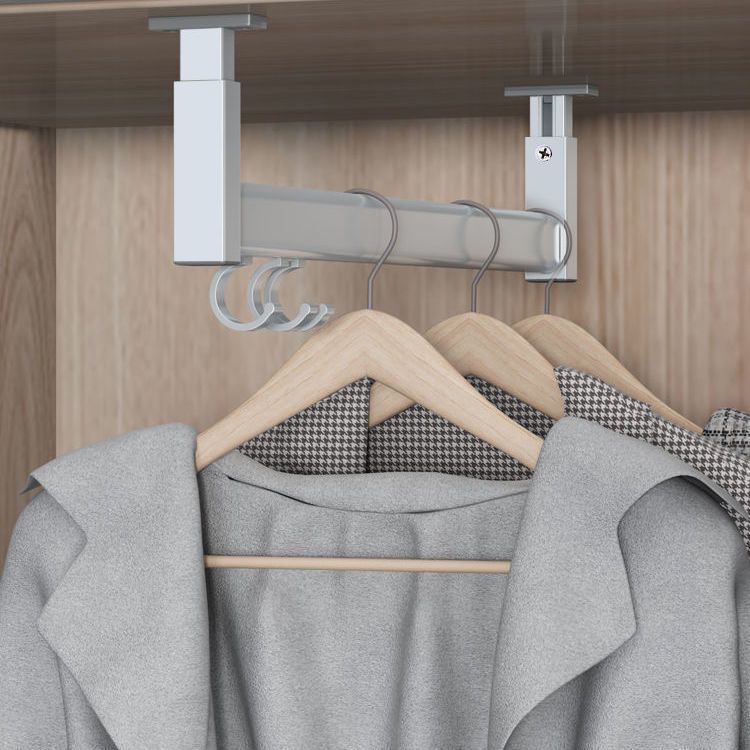 衣柜顶装挂衣杆形吊杆浅柜挂衣柜挂衣横杆衣柜挂架衣杆