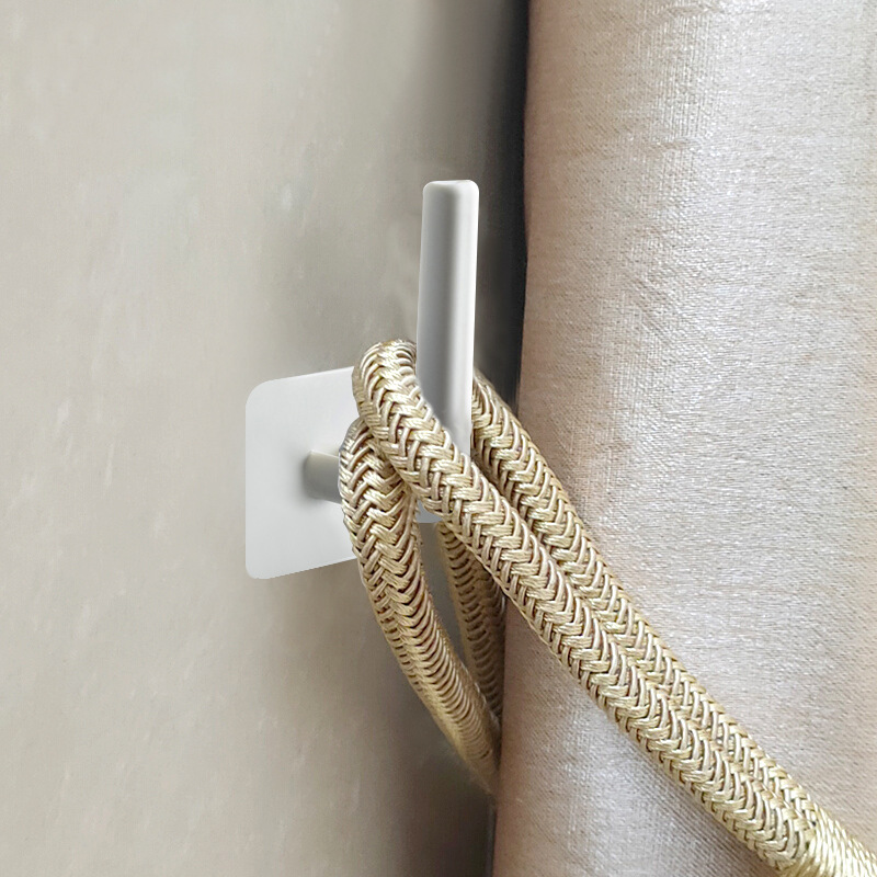 批发窗帘挂钩墙钩免打孔家用多功能窗帘绑带固定钩整理挂钩墙面璧