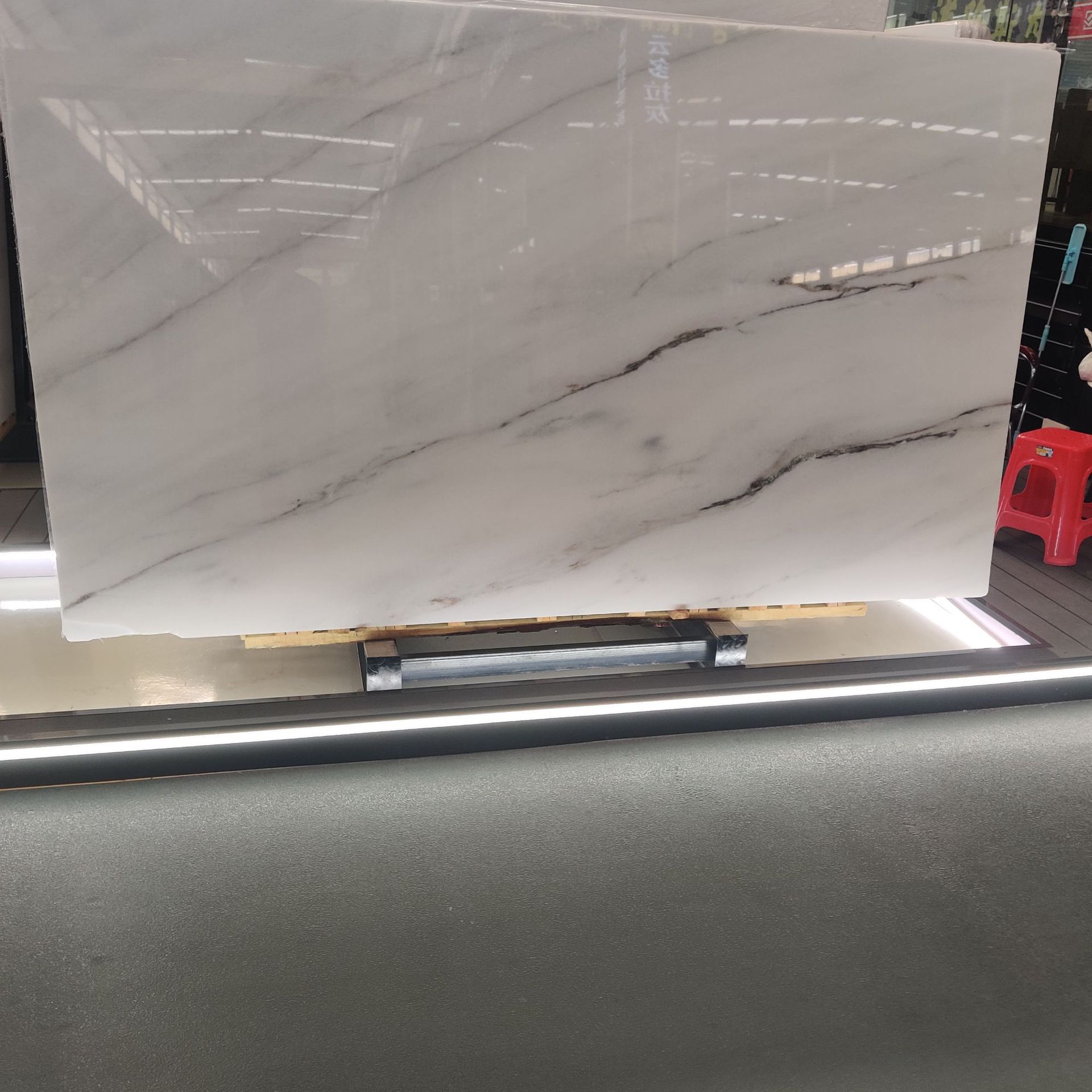 白色石材大理石哥轮比亚白大板山水画复古书房背景墙别墅酒店会所