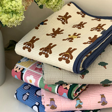 韩式风水洗绗缝夹棉双面全棉床盖单件装单人床儿童床铺盖加厚床单