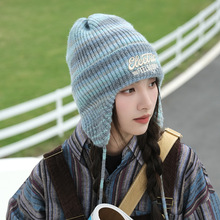 新款针织帽女冬季时尚韩版雷锋帽加厚保暖护耳毛线帽潮防寒飞机帽