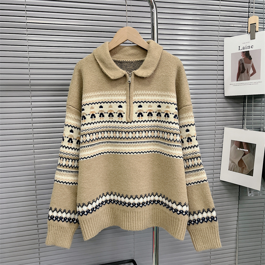 Red Christmas Sweater for Women Autumn and Winter 2023 New High-Grade Super Nice Pullover Sweater Lazy Style Thick Top