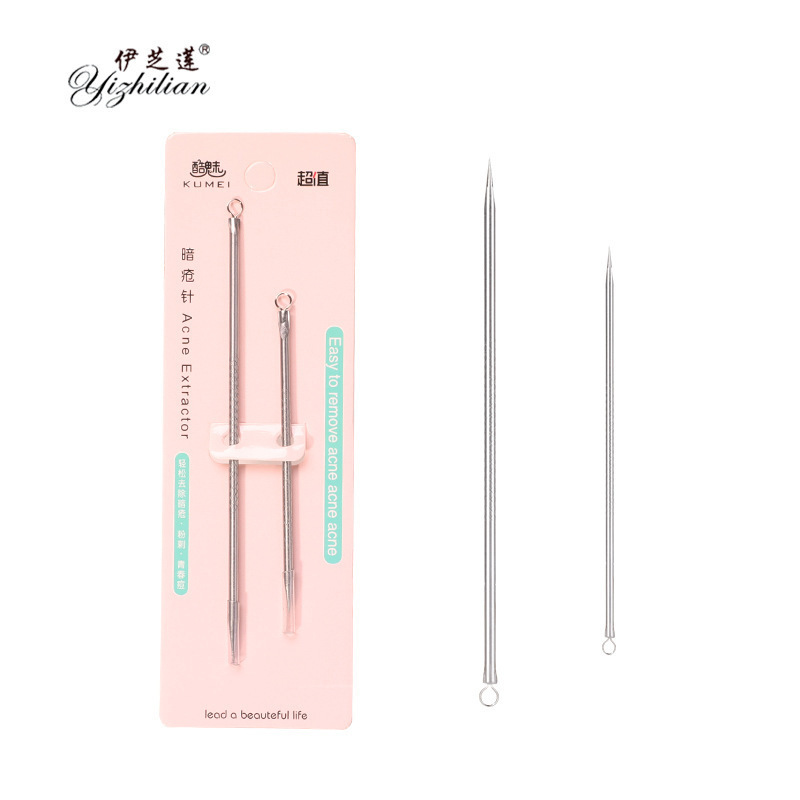 Double-Headed Pimple Needle Blackhead Removing Beauty Tools Stainless Steel Acne Needle Set Needle Beauty Tools Acne Needle