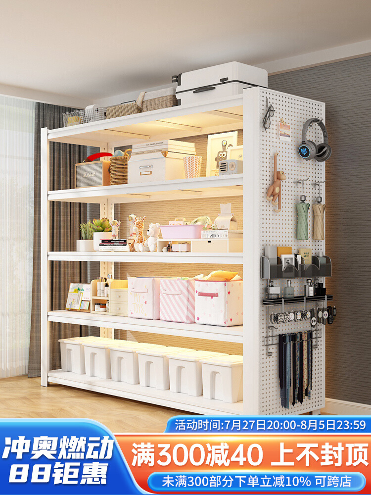 家用货架置物架多层阳台杂物收纳架仓储超市商用落地钢制储物架子