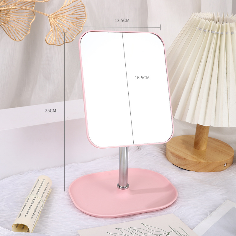 Mirror Desktop Makeup Mirror Hd Stand Princess Mirror Girl Student Dormitory Desktop Dressing Mirror Simple Hairdressing Mirror