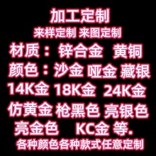 来图定制来样定制小摆件纽扣徽章胸针耳环金属合金配件任意颜色