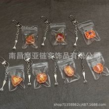 打包食物》跨境仿真食玩树脂包包挂件钥匙扣挂饰手机链ccd挂件