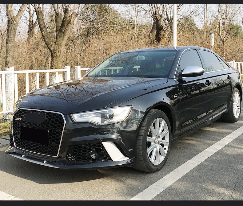 12-15款适用于奥迪a6改装升级rs6包围前脸保险杠大包围前后包围