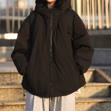 带帽棉服外套女学生外套男秋冬季外套超厚保暖棉衣棉袄情侣女外穿