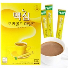 韩国进口食品咖啡 韩国麦馨咖啡 麦馨三合一摩卡麦馨黄咖啡 100条