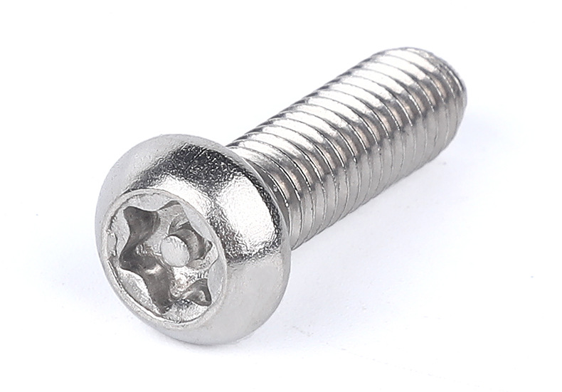 304不锈钢圆头梅花带柱螺丝防盗螺丝盘头带针柱防拆螺栓m3m4m5678