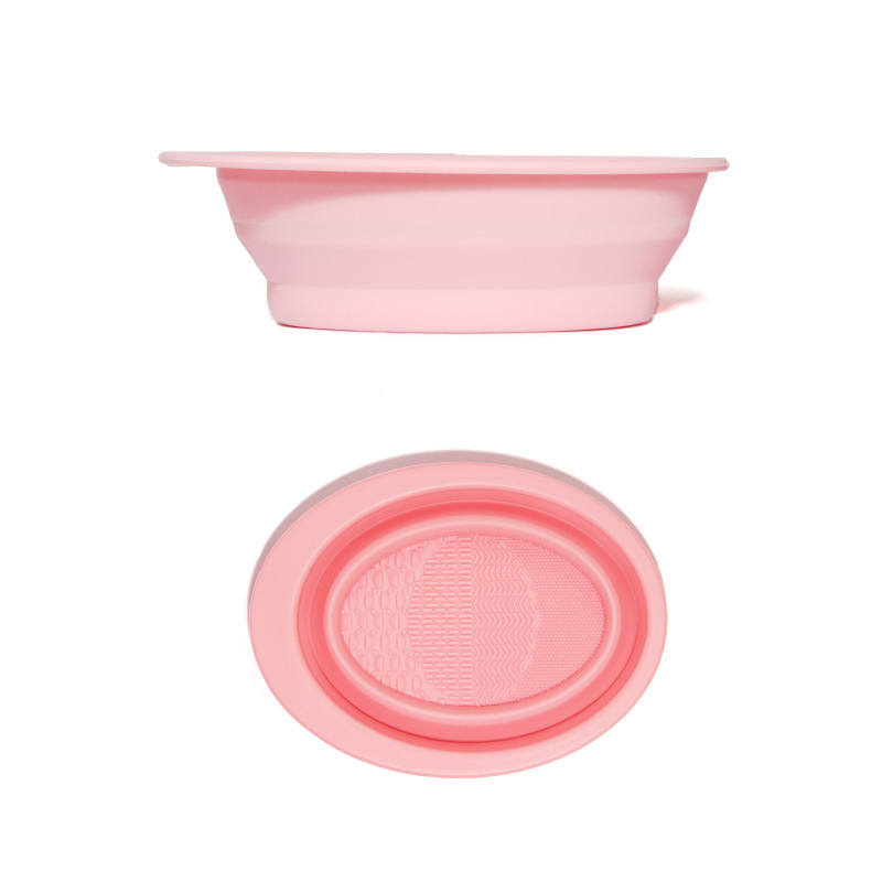 [Spot] Silicone Washing Pad Makeup Brush Cleaning Cup Folding Bowl Large Beauty Tools Makeup Brush Cleaning Pad