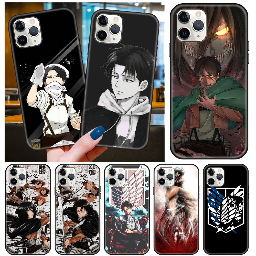 适用iphone15日系卡通漫画进击的巨人手机壳自由之翼艾伦利威尔
