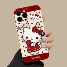 hellokitty波点适用iphone15promax苹果14可爱凯蒂猫小众龙年款13