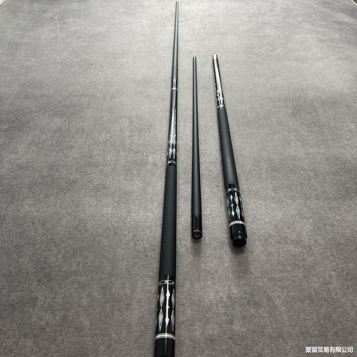 台球杆黑科技碳纤维桌球杆斯诺克小大头中式黑八8美式九9球杆入门