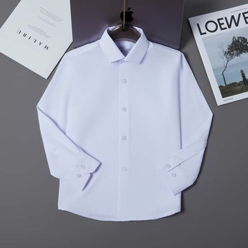 定制儿童白衬衫校服男童白衬衣外贸白衬衫29-36码