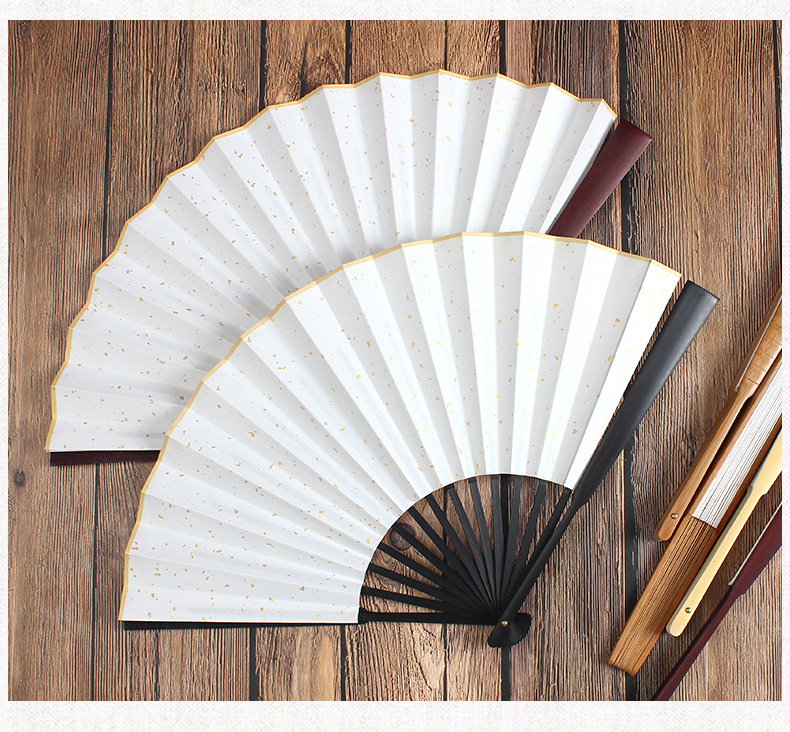 空白团扇扇子绘画扇书法国画diy扇面白色纸扇子宣纸折扇来图