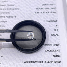 实验室钻石CVD裸钻1.19克拉圆形人造钻石配IGI证书首饰镶嵌批发