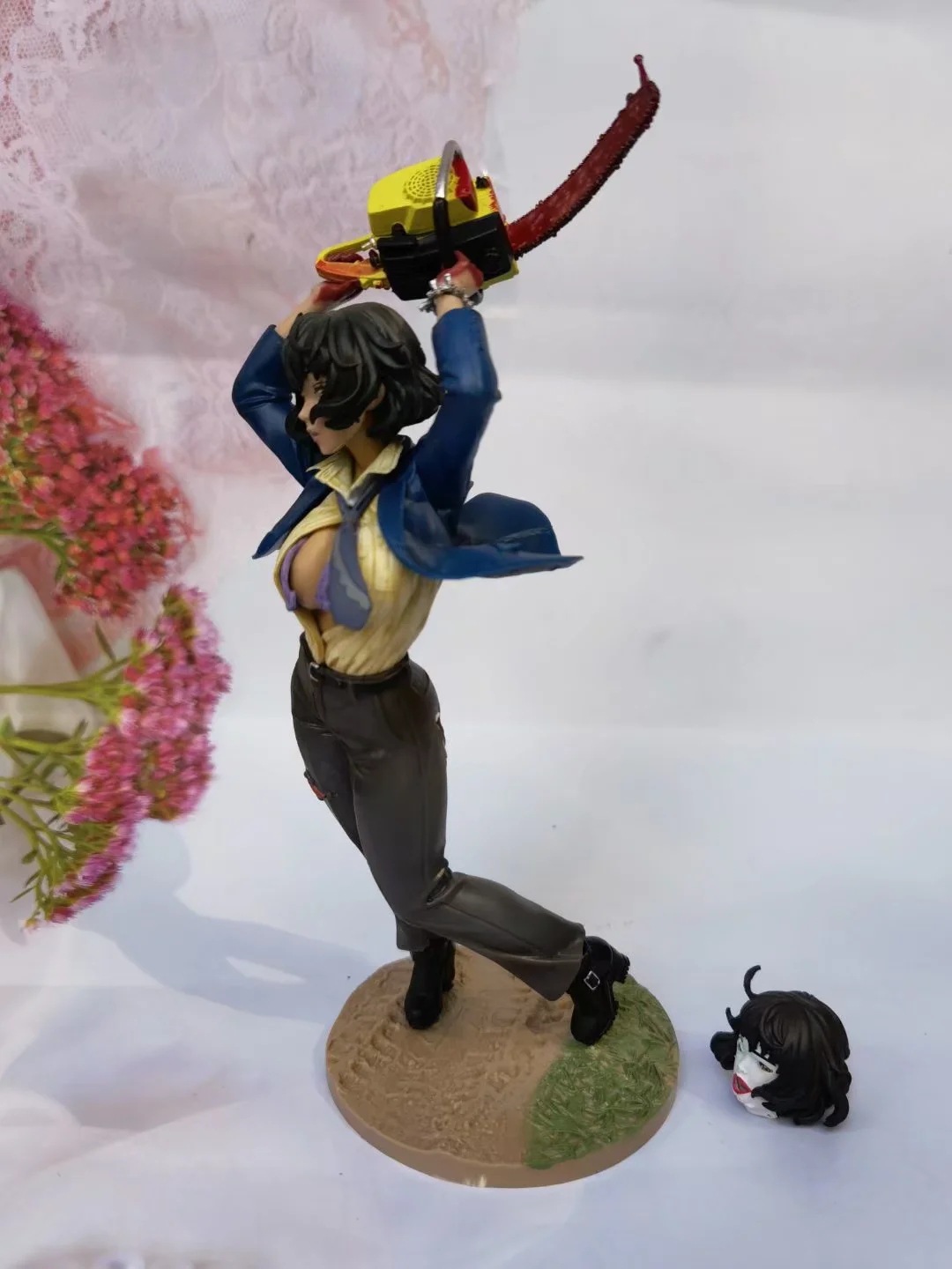 飞源动漫 电锯惊魂 德州电锯杀人狂 女版 工作装 模型 盒装手办