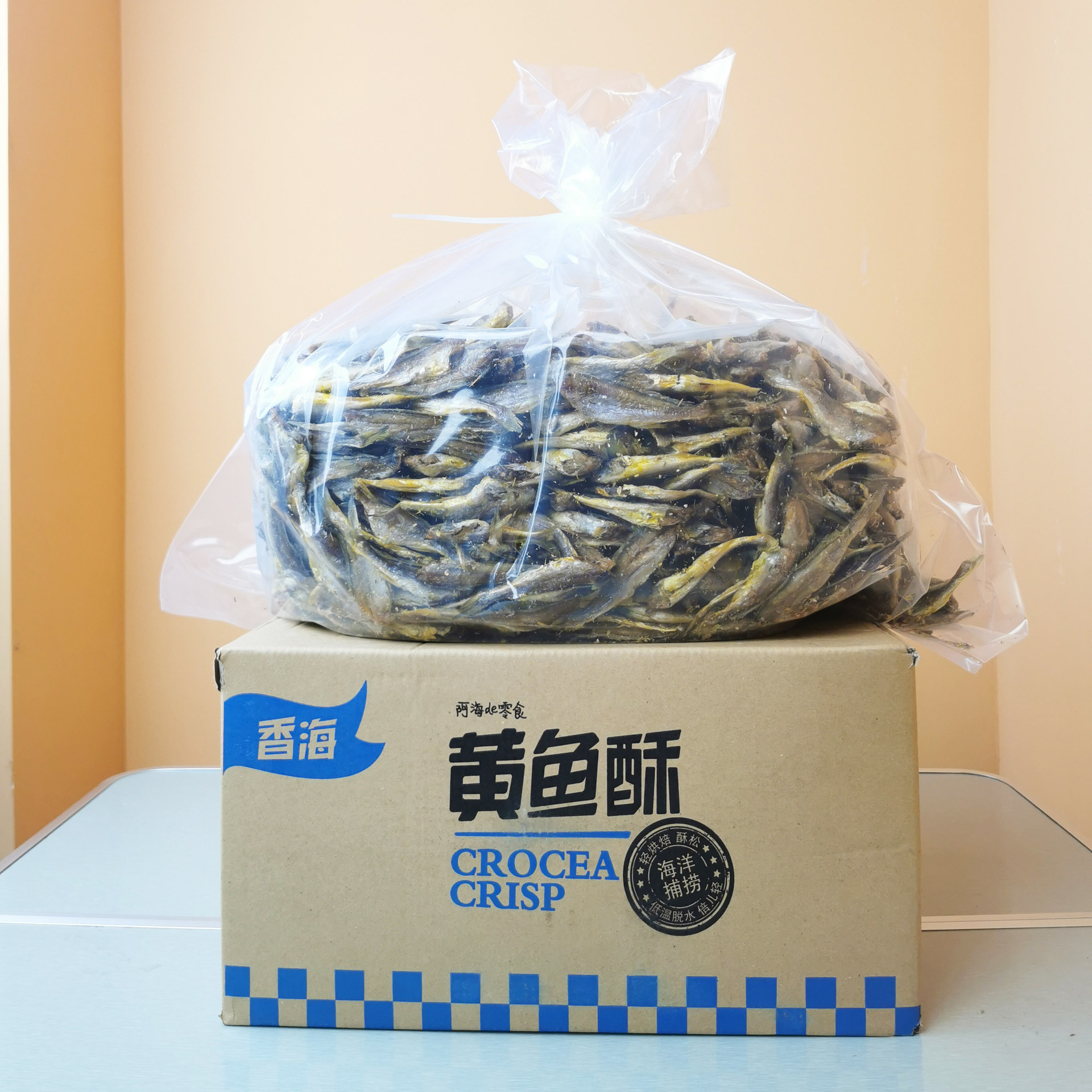 【香海】海鲜特产零食香海黄鱼酥1kg*5包香酥小黄鱼整箱批发食品