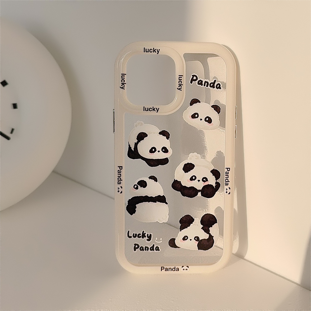 Cute Little Panda for Iphone14 Drop-Resistant Apple 15 Phone Case 13promax Original 11 Acrylic 12
