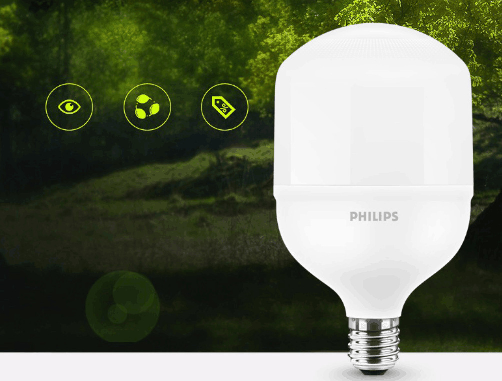 飞利浦中低天棚led灯泡大功率照明高亮球泡灯25w30w50w65w80w!