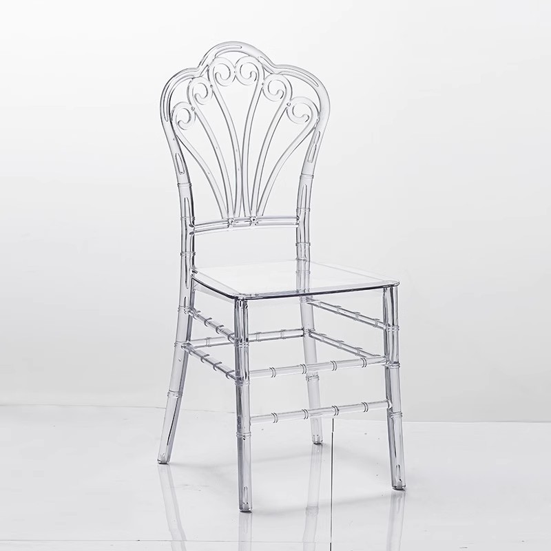 Hotel Wedding Crystal Transparent Chair Commercial Bamboo Chair Napoleon Chair Outdoor Wedding Banquet Transparent Banquet Chair