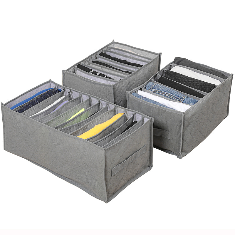 Non-Woven Clothes Storage Box Jeans Clothes Compartment Storage Box Wardrobe Clothes Drawer Divider Bags