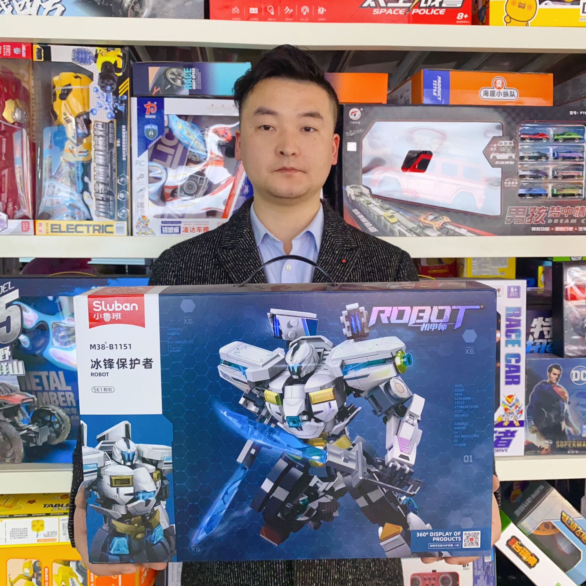 小鲁班机甲冰封保护者兼容乐高小颗粒拼装积木培训班玩具礼品批发