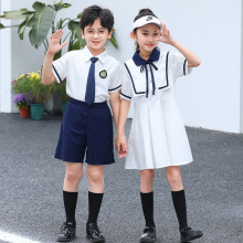 幼儿园园服夏装儿童班服小学生短袖校服合唱服朗诵毕业照演出服装