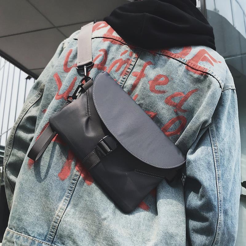男生挎包土酷包斜挎小包女背包胸包嘻哈街头潮流学生个性单肩包男