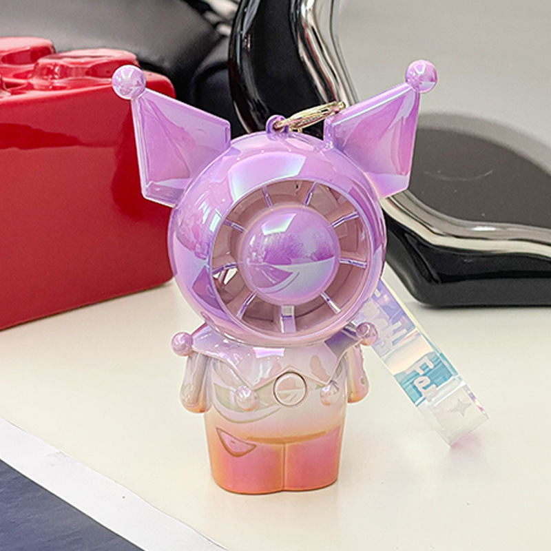 Sanrio Gradient Keychain Little Fan Mini Cartoon Clow M Electric Fan Outdoor Portable Little Fan