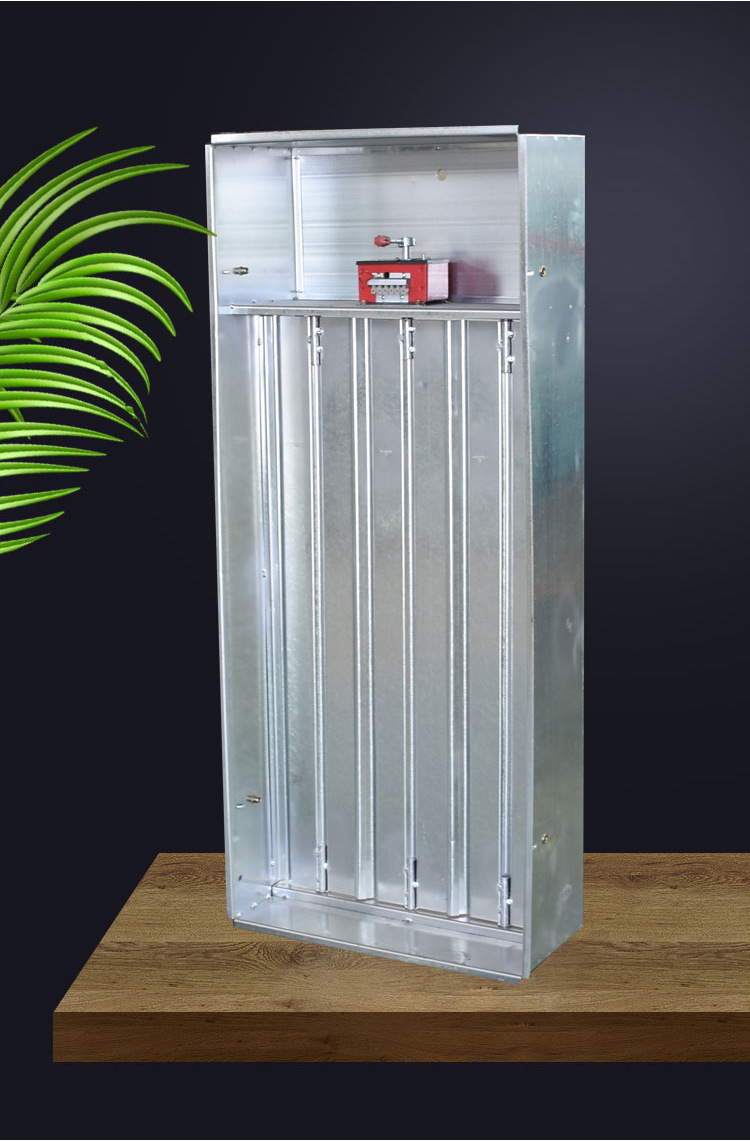 楼梯间排烟出风口 消防认证通风管道镀锌板多叶排烟口加压送风口