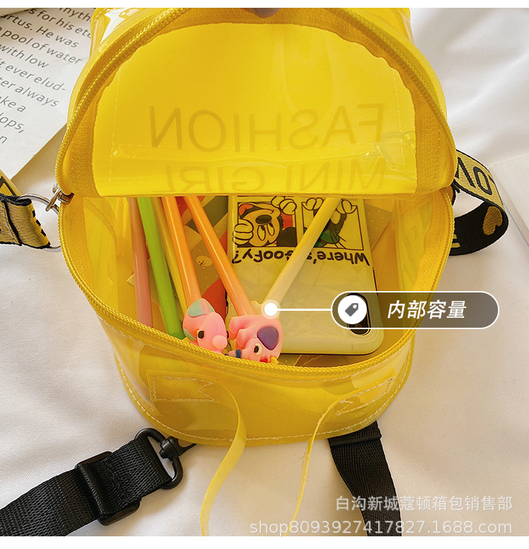 Foreign Trade 21 Children's Gel Bag Schoolbag Boys and Girls Transparent Bag Backpacks Mini Backpack Logo