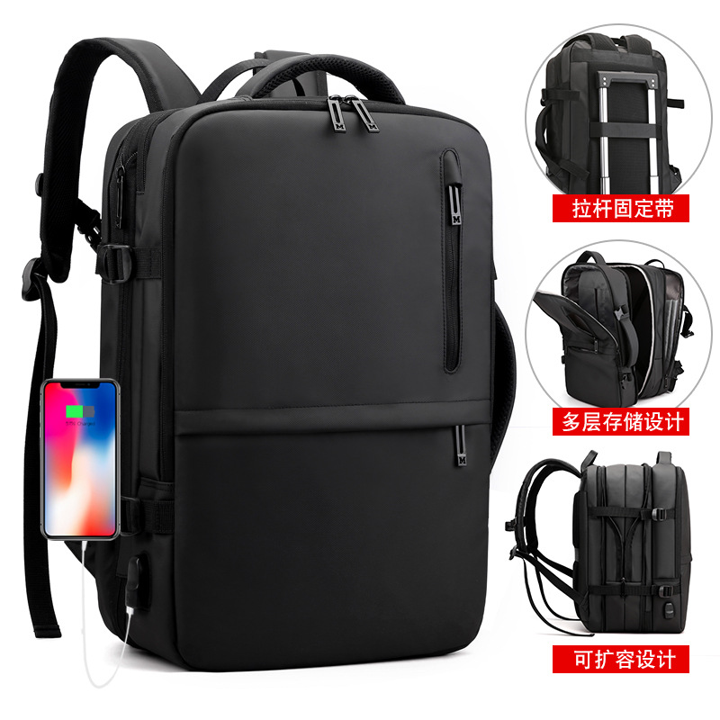 Usb Charging Multifunctional Computer Bag Travel Can Be Expanded Large-Capacity Backpack Factory Direct Sales Nylon Bag